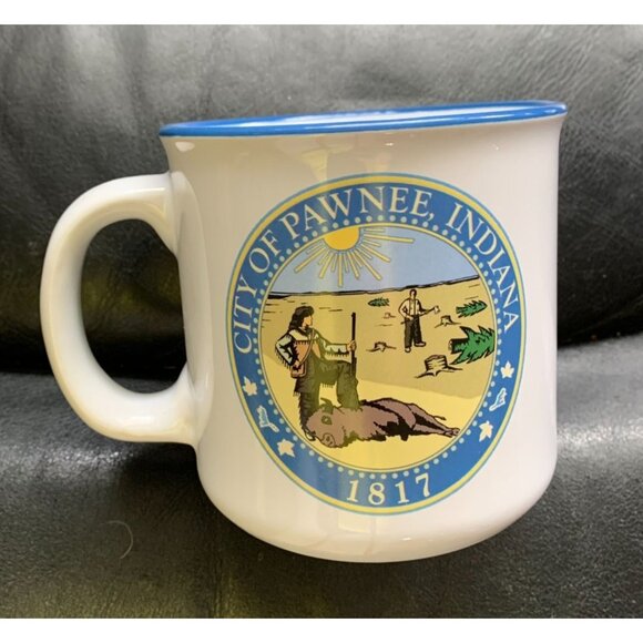 City Of Pawnee IN 1817 NBC Coffee Mug Cup Parks and Recreation 4 in tall x 4.25 - Picture 1 of 5